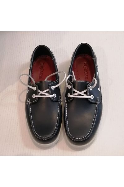 D By Divarese Unisex Oil Navy Blue White Lace Up Rubber Sole Shoes