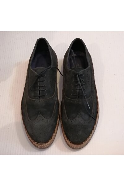 D By Divarese Erkek Hakiki Süet Füme Antik Zımba Delikli Çift Yüz Ağır Sert T...