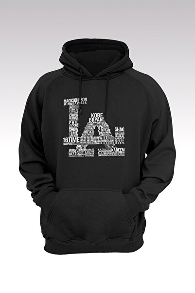 trendgar Los Angeles Lakers Bryant 88 Siyah Kapşonlu Sweatshirt - Hoodie
