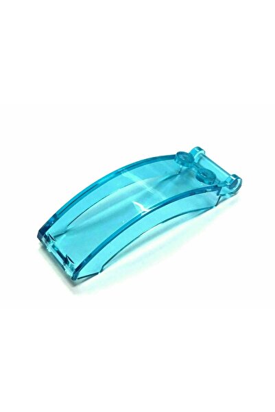 LEGO Original Accessory Custom Windscreen 6 X 2 X 2 Transparent Blue Glass Piece Automobile Spacecraft 2 Pcs