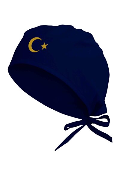 Tasarım Trend Șapcă chirurgicală cu imprimeu Crescent și Siluetă a Ataturk, g...