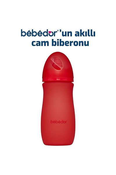 Bebedor Heat Sensitive Color Changing Glass Baby Bottle 260 ml -52302-+Replacement Nipple 12 Months