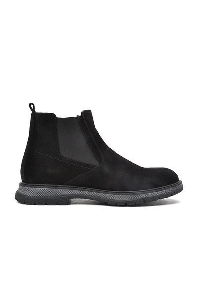 Fosco Men's Chelsea Boots 2603 - Black Nubuck Leather