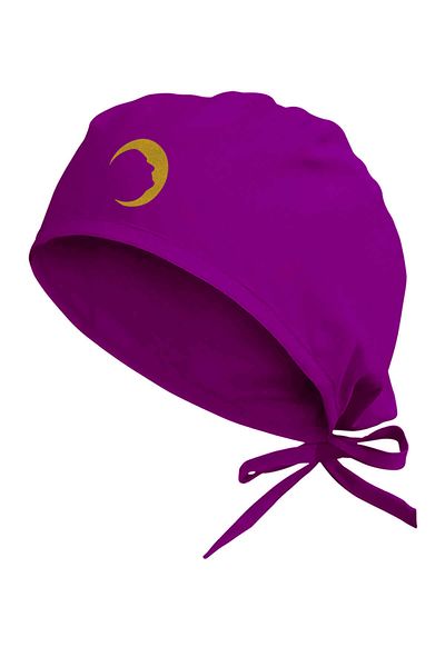 Tasarım Trend Golden Yellow Gazi Mustafa Kemal Atatürk Signature Printed Surgical Bonnet Purple