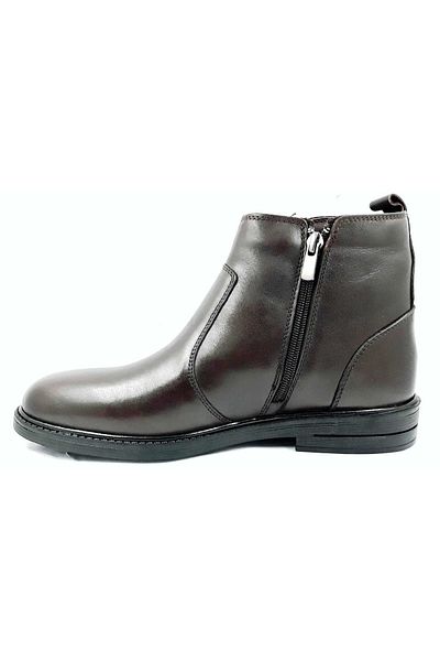 Pierre Cardin 385040 Ανδρικές μπότες με φερμουάρ καφέ χειμωνιάτικη γούνα