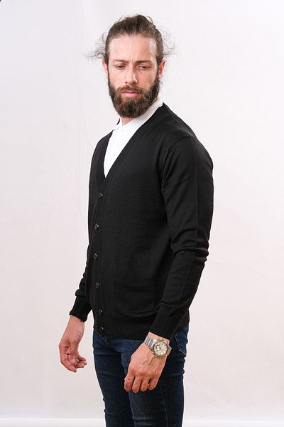 Çukurova Woolen Pocketless Classic Men's Knitwear Cardigan
