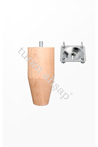turanahşap Ahşap Koltuk Ayağı / Uzunluk: 8 Cm / Çap: 5.5 Cm