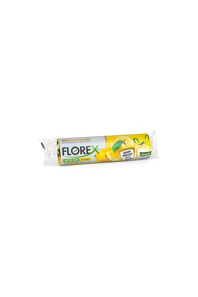 Florex Drawstring Lemon Scented Medium Garbage Bag 55x60 Cm