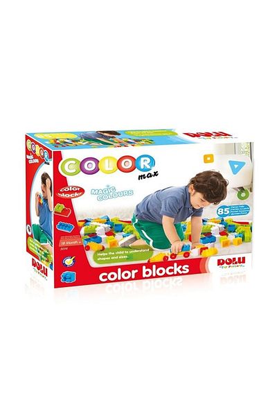 DOLU OYUNCAK 5014 مكعبات ملونة كاملة 85 قطعة