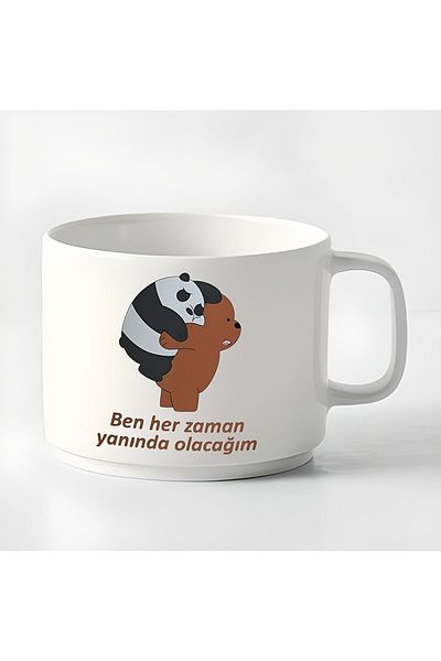 GünayStore Double Turkish Coffee Cup & Espresso Friend Friendly Bears Mug
