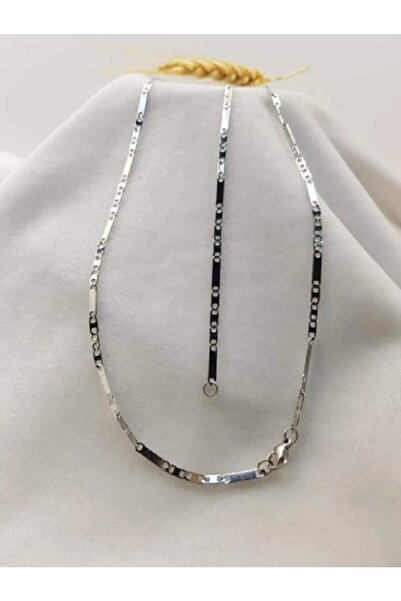 UBUH SHOP Yassı Zincir Kolye + Bileklik Unisex Set 316l Cerrahi Paslanmaz Çelik