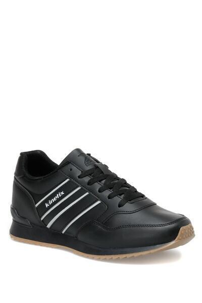Kinetix Role Pu Anatomical Thermo Sole Tied Sports Shoes Black Gray