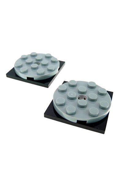 LEGO ملحق مخصص أصلي من Technic Moc منصة دوارة كبيرة قاعدة مربعة رمادية 4 قطع ...