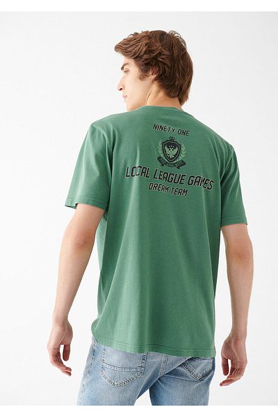 Mavi Local League Games Printed Green T-Shirt Regular Fit / Normal Cut 0610812-71838