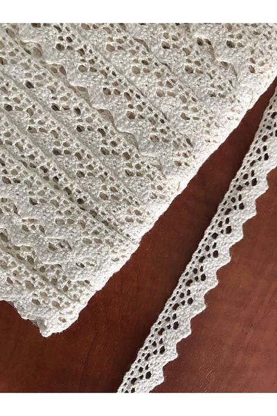 efem gipür Linen Grout Buldan Work - Cotton Kopanaki Lace, Cream, 25 Mt Pack