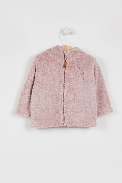 U.S. Polo Assn. قاعدة. سترة بغطاء للرأس للفتيات الصغيرات من Polo Assn مرخصة