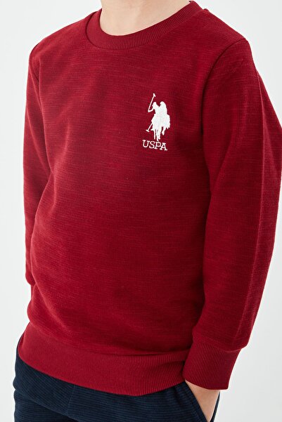 U.S. Polo Assn. Lisanslı Classic Bordo Erkek Çocuk Eşofman Takım
