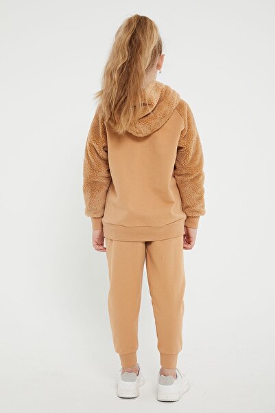 U.S. Polo Assn. Us Polo Assn Camel Kız Çocuk Polar Eşofman Takımı Us1227-dg1227