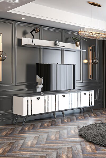 Givayo Mobilya Aldo Tv Ünitesi Beyaz - Antrasit