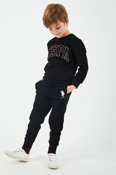 U.S. Polo Assn. Βάση. Σετ φόρμας Polo Assn Licensed Black Boy