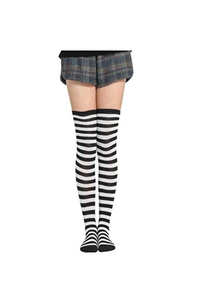 Shopiolog Women's Organic Cotton Above Knee Gothic Socks