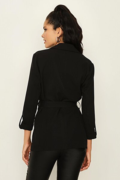 Select Moda Γυναικείο μπουφάν με μαύρο κουμπί που κλείνει