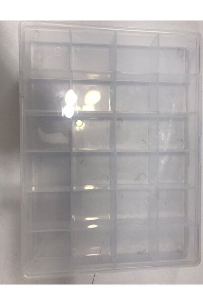Caglar Accessories 24 Bölmeli Kolye Yüzük Takı Kutusu Organizer Düzenleyici Kutu (25,50 19 Cm )