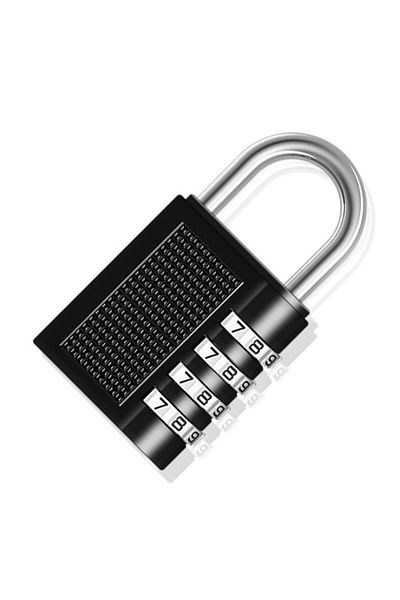 Streak Black Combination Security Lock - Pad, Bicycle, Motorcycle, and Cabinet Stroller