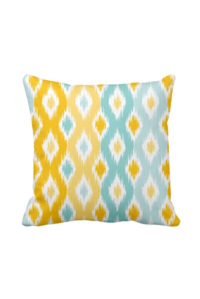 QueenHome Husă pentru pernă cu model dreptunghiular imprimat pe o singură față