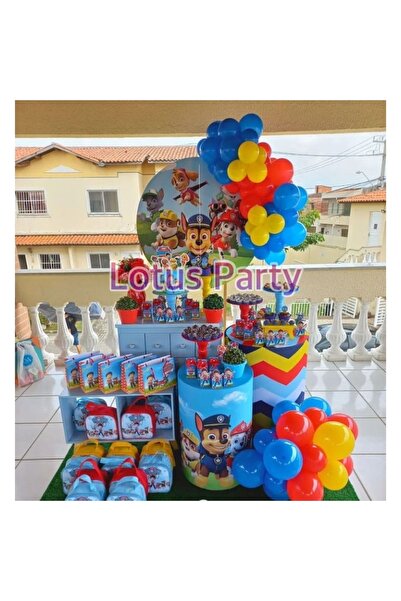 LOTUS PARTY Комплект от 30 балона с тема „Песен патрул“ - (балони в цвят черв...