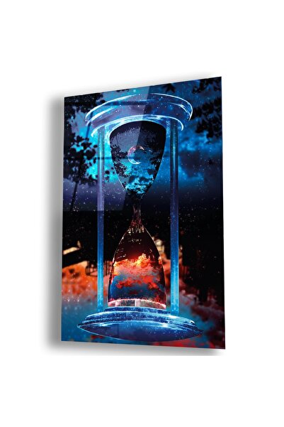 Zevahir Mobilya Dekorasyon Безрамкова вертикална картина с пясъчен часовник с...