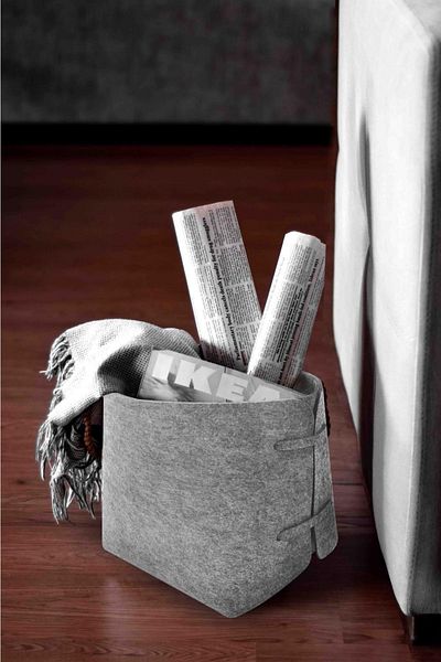 The Mia Felt Organizer Σετ 2 Ανοιχτό Γκρι 20 Χ 20 Χ 20 Εκ