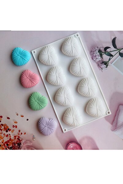 adarya Hasır Kalp Silikon Çikolata Mum Kalıbı