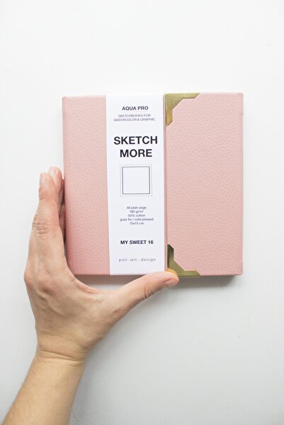 Poli Art Design Kare 100% Pamuklu Cilt Defteri Arches Pro 20x20 Cm (suluboya ...