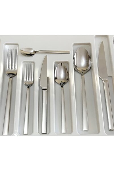 Kardelen Istanbul 89 Pieces 304 /18/10 Spoon Fork Knife Set for 12 People
