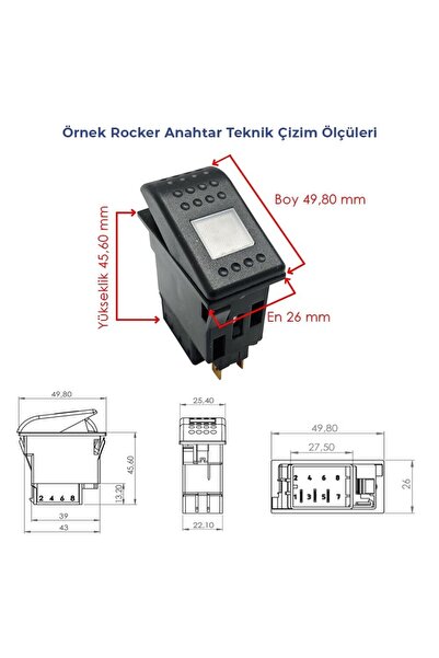 allestock New Holland Traktör Universal Havalandırma Anahtarı - Ampullü 12v