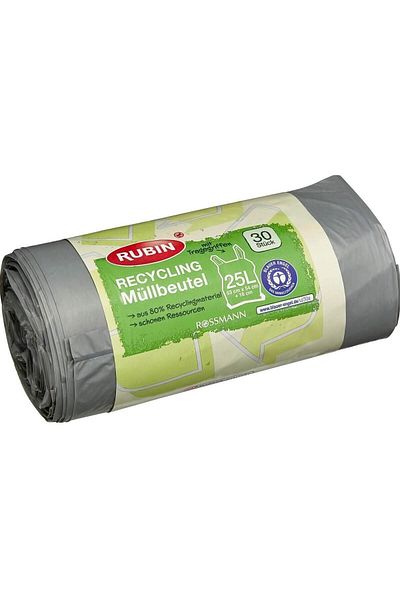Rubin Garbage Bag 53x54x16 with Handle 25 Liters 30 Pieces