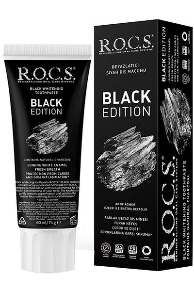 R.O.C.S. Black Whitening Toothpaste - 60 Ml Black Edition Dolunaytcrt1750