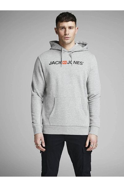 Jack & Jones Ανδρικό φούτερ σε ανοιχτό γκρι - 12137054 Jjecorp Old Logo