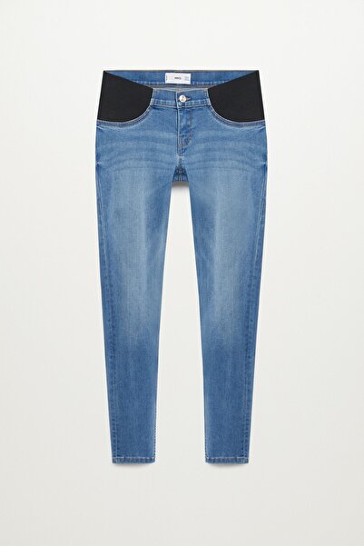 MANGO Woman Kadın Donuk Mavi Pantolon 17032513