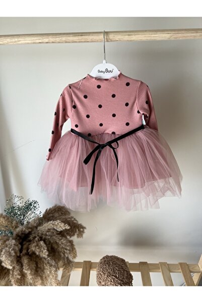 Baby Buu فستان بولكا دوت توتو