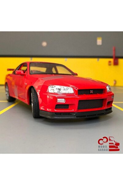 WELLY Nissan Skyline Gt-r R34 1/24 Ölçek *c&c Model Garage* Diecast Metal Mod...