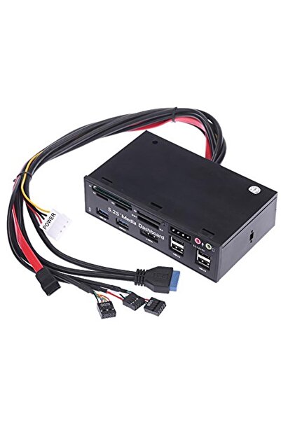 Alfais 5131 5.25 Inç Ön Pnel Usb 2.0 3.0 Esata Kart Okuyuculu Dahili Floppy Disket Yuvası