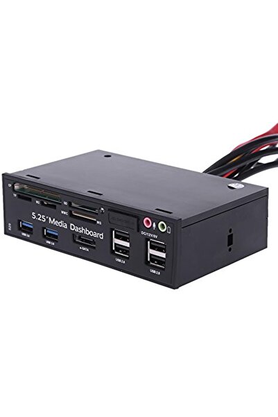 Alfais 5131 5.25 Inç Ön Pnel Usb 2.0 3.0 Esata Kart Okuyuculu Dahili Floppy Disket Yuvası