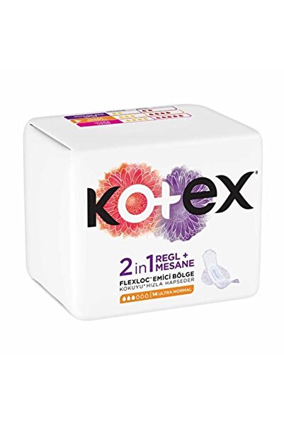 Kotex 2in1 Regl Mesane Ultra Normal Ped 14'lü