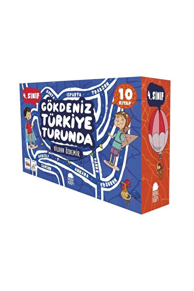 Mavi Kirpi Gökdeniz Türkiye Turunda 4. Sınıf Seti - (10 Kitap)