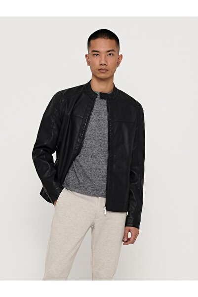 Only & Sons 22012339 Onsmike Pu Racer Jacket Otw Vd Erkek Deri Mont Ve Ceket ...