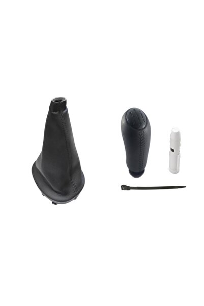 Vts Körük Dacia Duster Leather Patterned Gear Gaiter + Gear Knob Black Knob