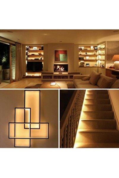 WOLFMAR 3 Çipli Gün Işığı Şerit Led 5 Metre 12v Adaptör Mutfak Dolabı Led Aydınlatma,mobilya Led Aydınlatma