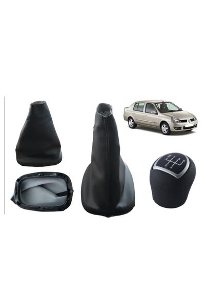 Genel Markalar Renault Clio 2 Sedan Vites Körüğü Ve Vites Topuzu Takım Gri Ca...